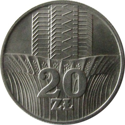 20ZŁ 1976 - WIEŻOWIEC I KŁOSY - STAN (1-) - K.719