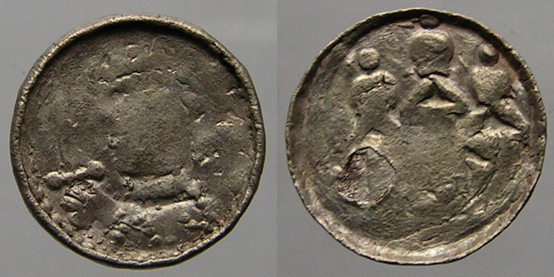 BOLESŁAW ŚMIAŁY(1058-1078) DENAR, TYP KRÓLEWSKI