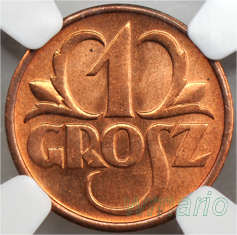 1 gr 1936 , tylko 1 wyżej, NGC super nota MS66 RD
