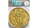 Polska, Ludwik Węgierski goldgulden R3, PCGS MS62
