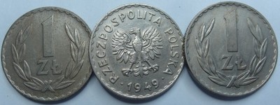 Moneta 1 zł złoty 1949 r miedzionikiel Mn piękna