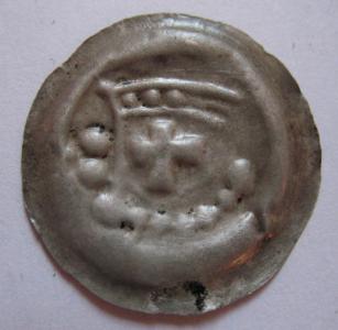 Brakteat Proporzec z 2 kulami -Piękny RR