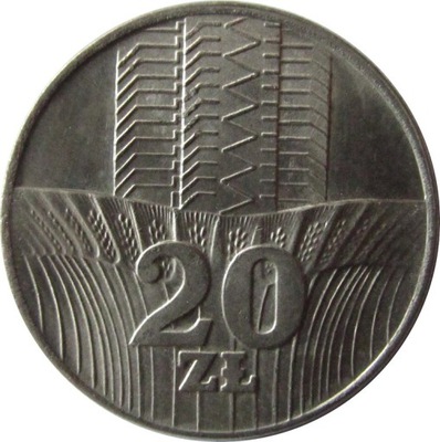 20ZŁ 1976 - WIEŻOWIEC I KŁOSY - STAN (1-) - K.766