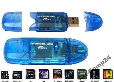 CZYTNIK KART PAMIĘCI 4 in1 + PENDRIVE + GRATISY !