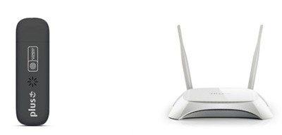 Zestaw LTE 4G Router WiFi TL-MR3420 + Modem MF823