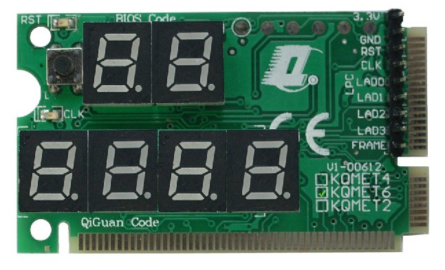 Karta POST miniPCIe,miniPCI,LPC,PCI,LPT 6-cyfrowa