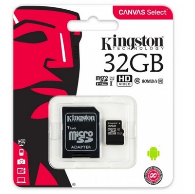 KINGSTON KARTA MICROSD 32GB MICRO CL10 ADAPTER SD