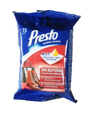 Presto Mokre ŚCIERECZKI do butów obuwia skóry