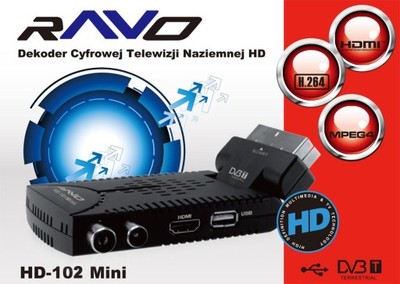 OKAZJA DEKODER DVB-T TUNER HD MPEG4 USB HDMI PILOT