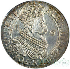 Z. III Waza, ort Gdańsk 1623, stempel 3, MS65