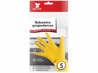Rękawiczki gumowe rękawice gospodarcze żółte S