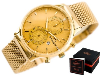 BISSET BSDD88 - CHRONOGRAF 'ZŁOTY'