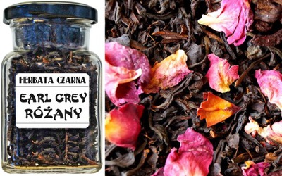 Herbata czarna EARL GREY RÓŻANY w słoiczku