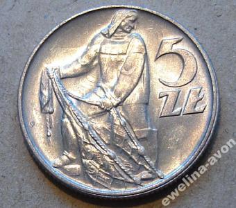 5 ZŁOTYCH RYBAK 1958 MENNICZE !!! SŁONECZKO !!!