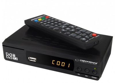 Esperanza TUNER DEKODER MPEG4 DVB-T/T2 EV104