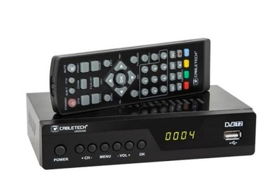 TUNER CYFROWY DVB-T2 HD CABLETECH DEKODER TV USB