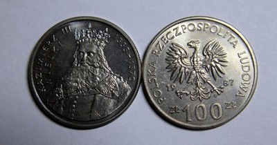 100 zł Kazimierz III Wielki 1987 stan menniczy