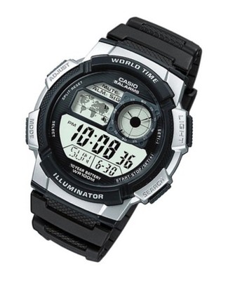 ZEGAREK MĘSKI CASIO DATOWNIK BUDZIK STOPER +GRAWER