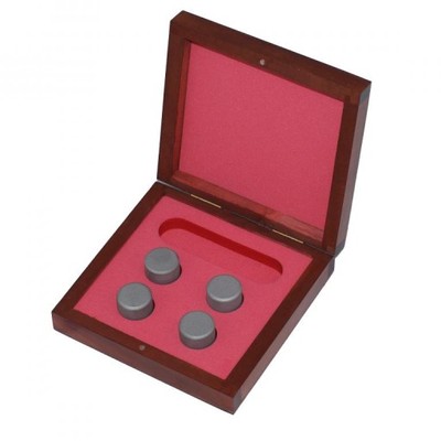 piaskowane metalowe plastry do drinków 4 szt.